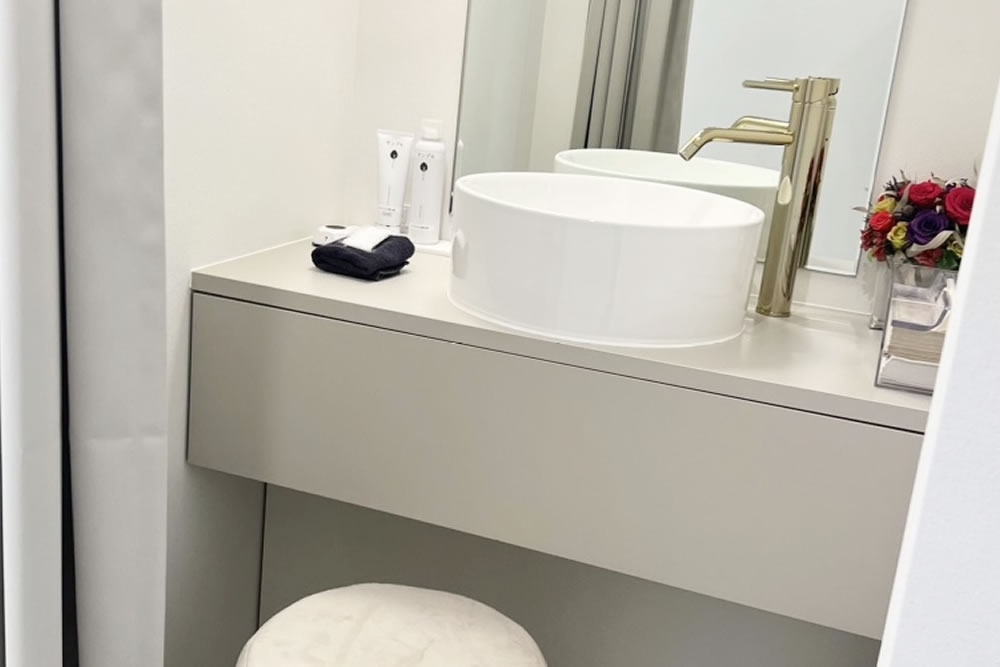 eclinic岡山院のパウダールーム