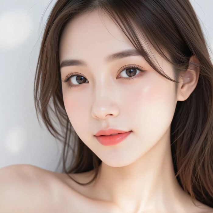 頬のヒアルロン酸注入をした女性のイメージ